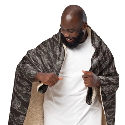 American Tiger Stripe Metro CAMO Sherpa Blanket