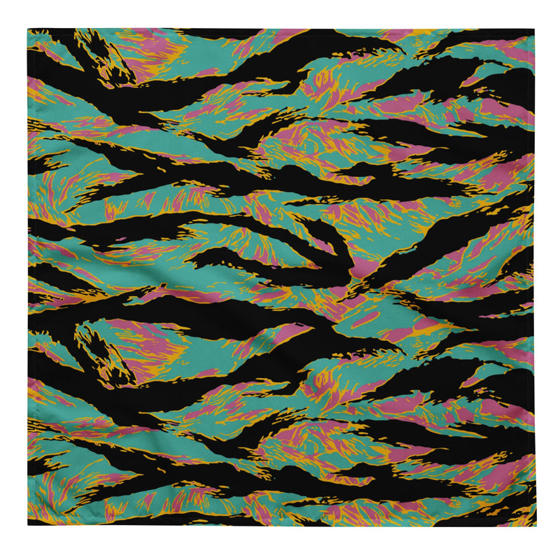 Tiger Stripe Miami Sunset CAMO Bandana - L