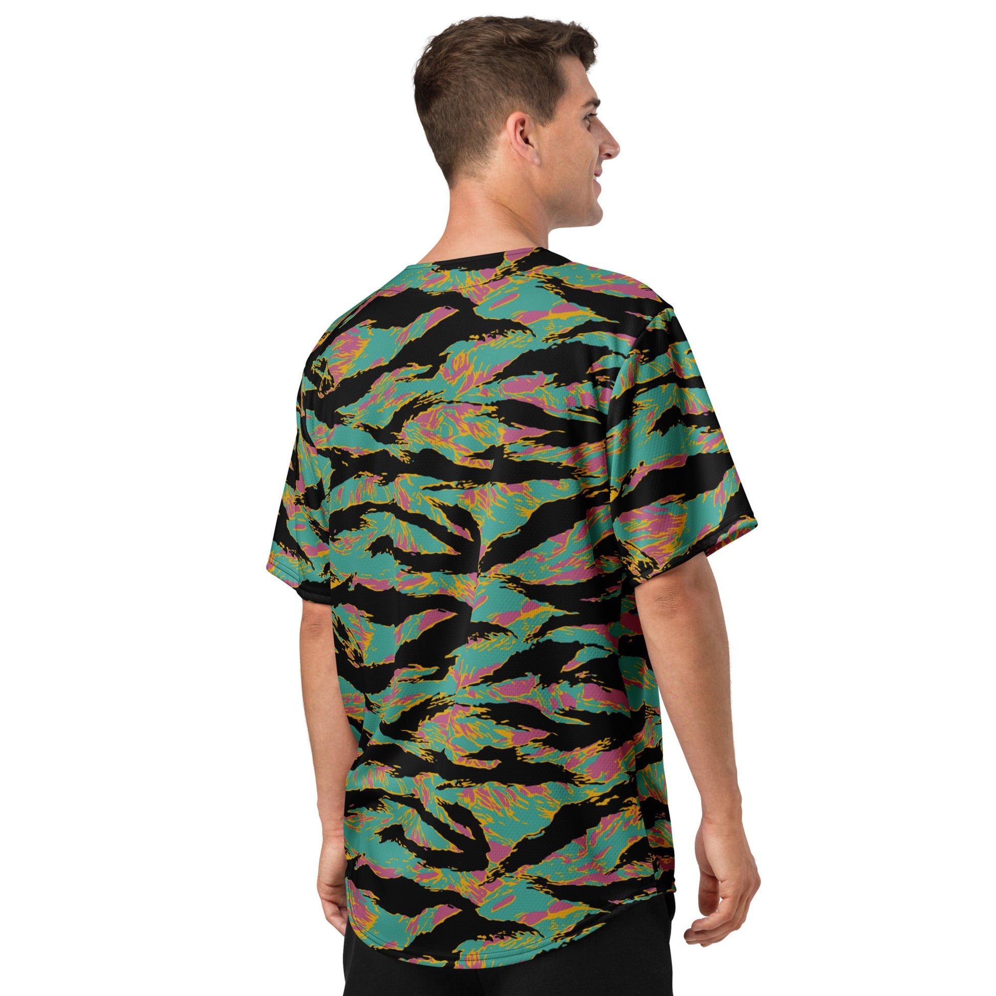 American Tiger Stripe Miami Sunset CAMO baseball jersey - Baseball Jerseys