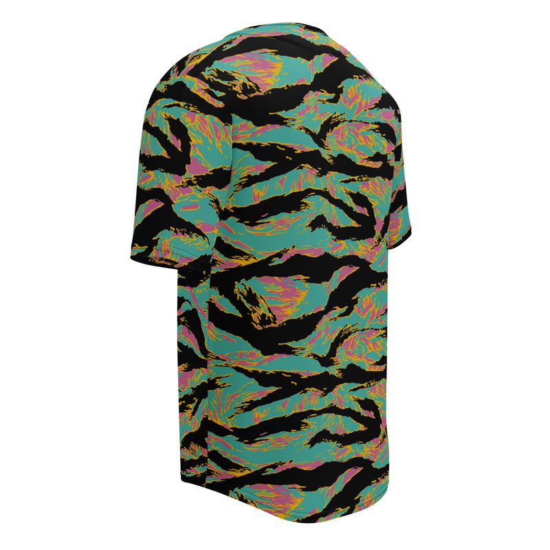 Tiger Stripe Miami Sunset CAMO Unisex Baseball Jersey