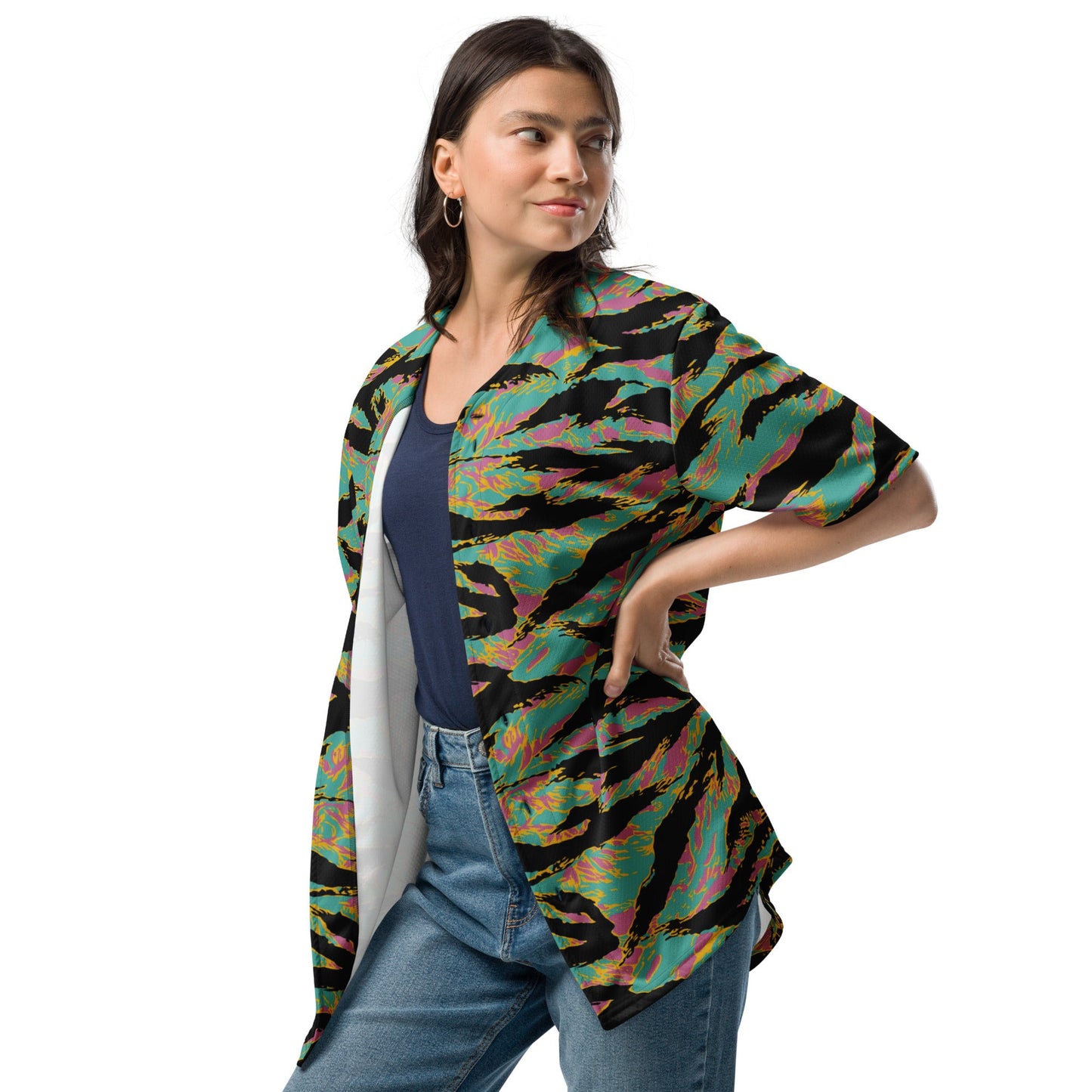 American Tiger Stripe Miami Sunset CAMO baseball jersey - Baseball Jerseys