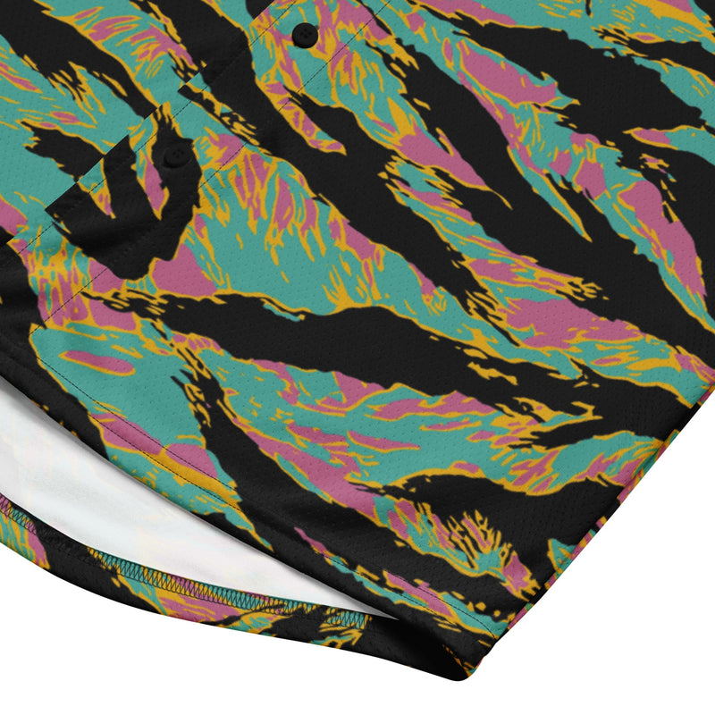 Tiger Stripe Miami Sunset CAMO Unisex Baseball Jersey