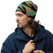 Tiger Stripe Miami Sunset CAMO Beanie - S - Head