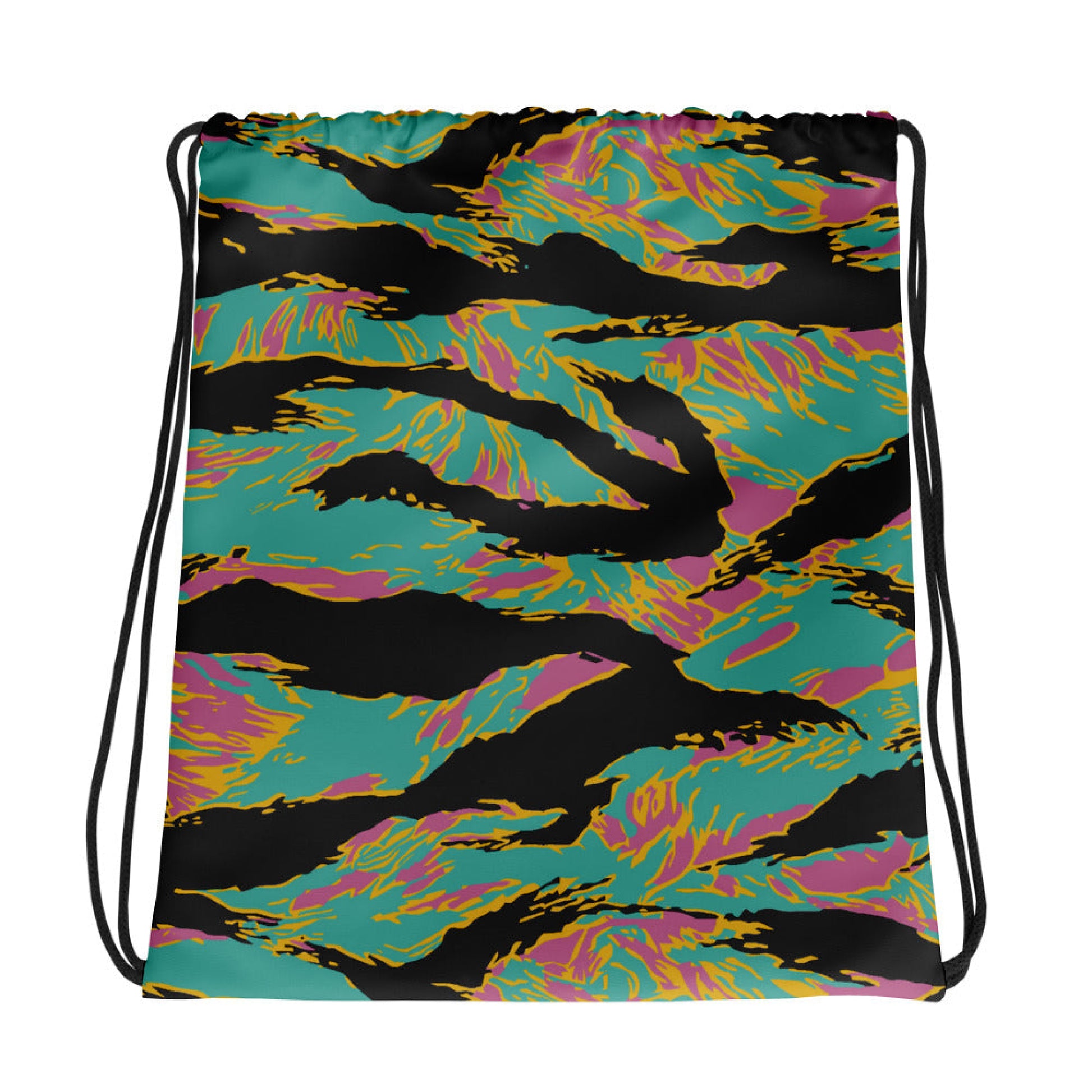 American Tiger Stripe Miami Sunset CAMO Drawstring Bag - Bags