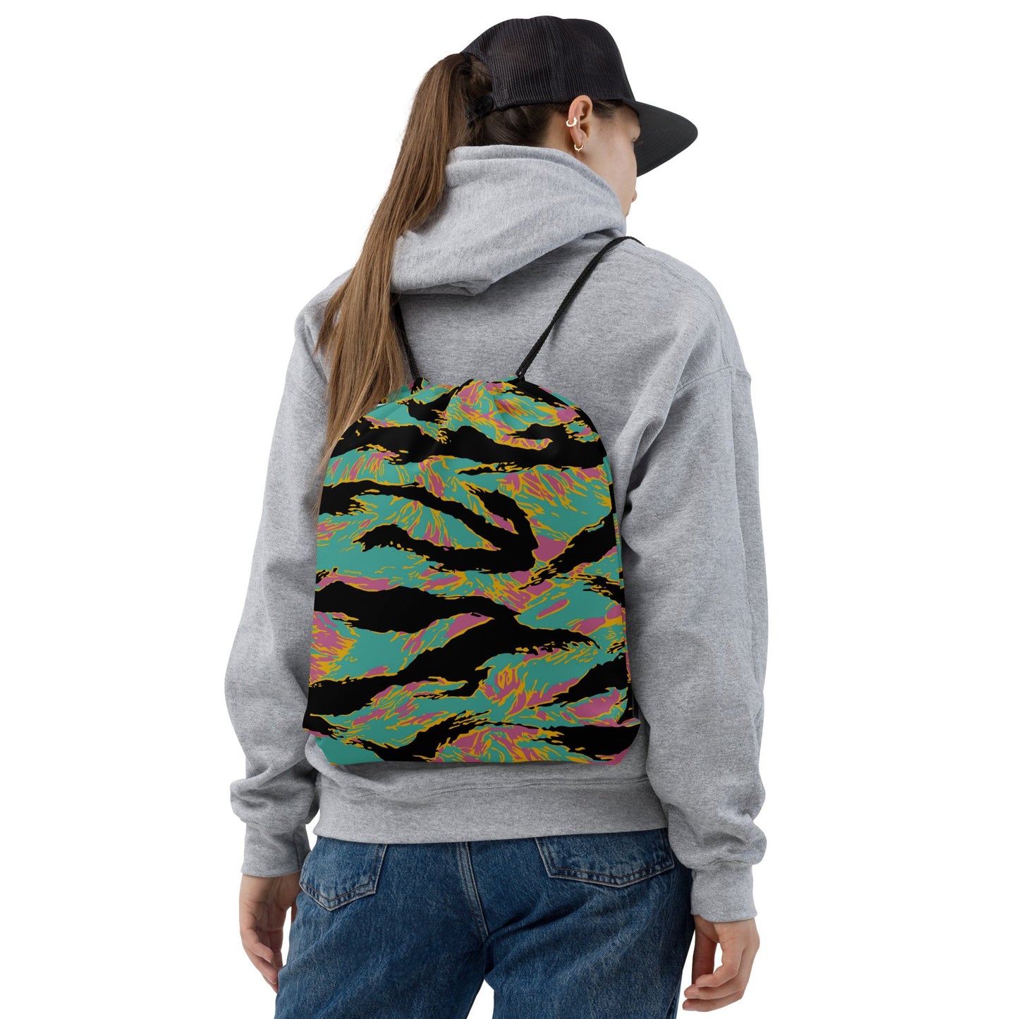 American Tiger Stripe Miami Sunset CAMO Drawstring Bag - Bags