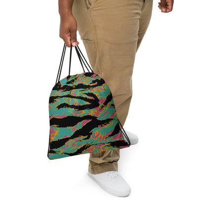 American Tiger Stripe Miami Sunset CAMO Drawstring Bag - Bags