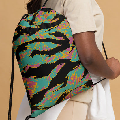American Tiger Stripe Miami Sunset CAMO Drawstring Bag - Bags
