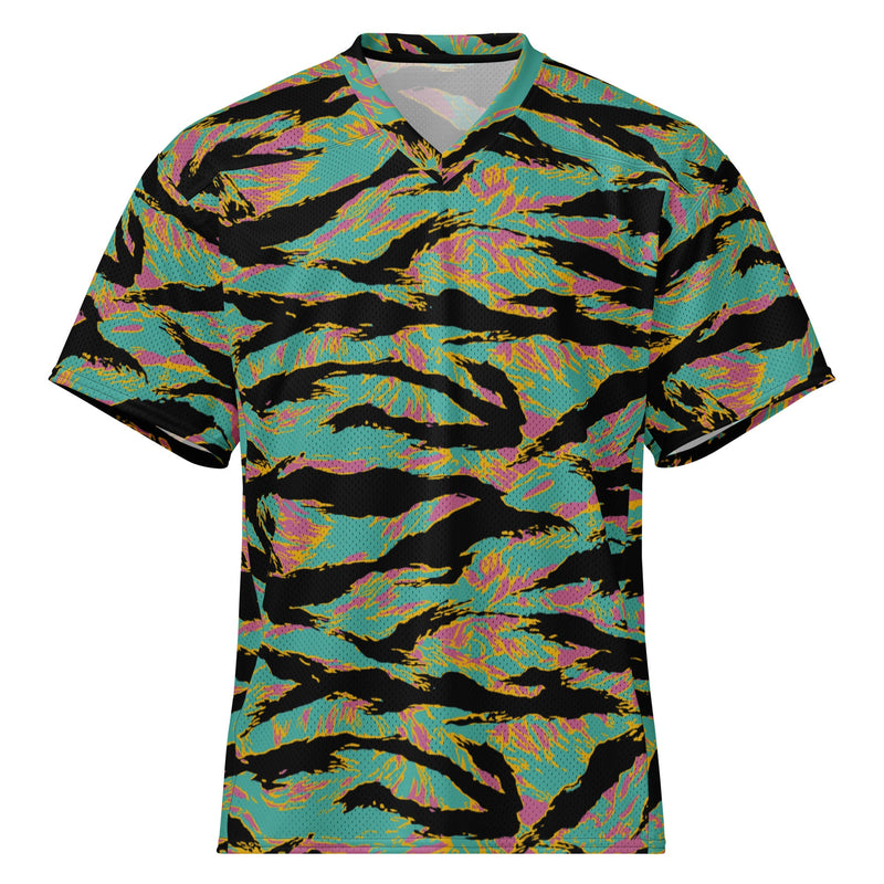 Tiger Stripe Miami Sunset CAMO Unisex Football Jersey - 2XS - American