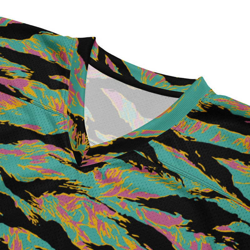 Tiger Stripe Miami Sunset CAMO Unisex Football Jersey - American