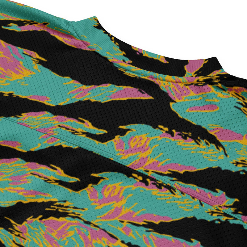 Tiger Stripe Miami Sunset CAMO Unisex Football Jersey - American