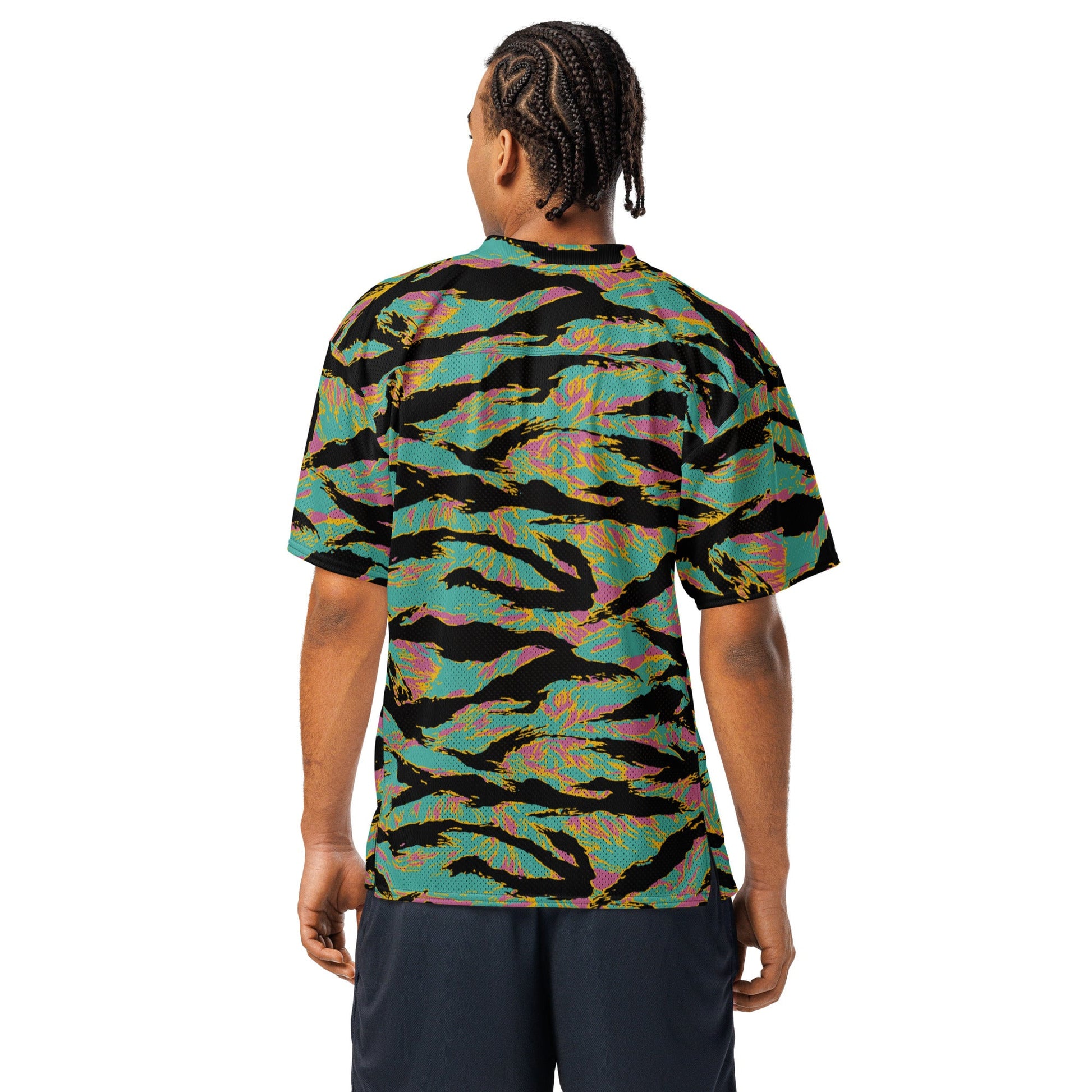American Tiger Stripe Miami Sunset CAMO football jersey - Football Jersey