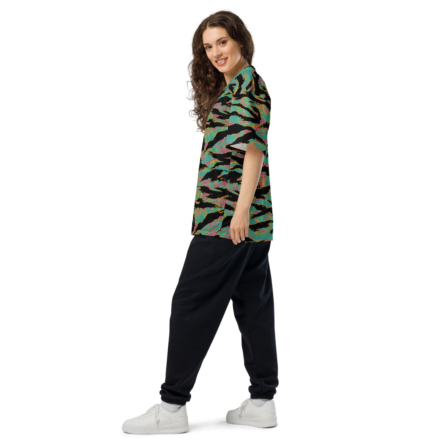 American Tiger Stripe Miami Sunset CAMO football jersey - Football Jersey