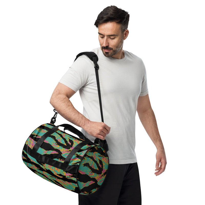 Tiger Stripe Miami Sunset CAMO Gym Bag