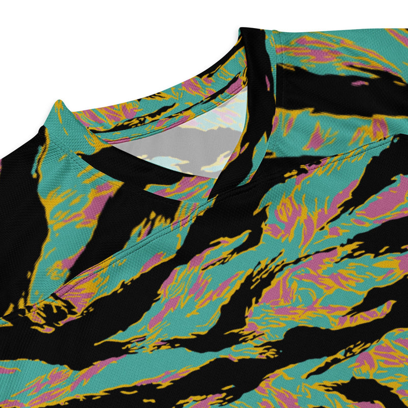 Tiger Stripe Miami Sunset CAMO Unisex Hockey Fan Jersey