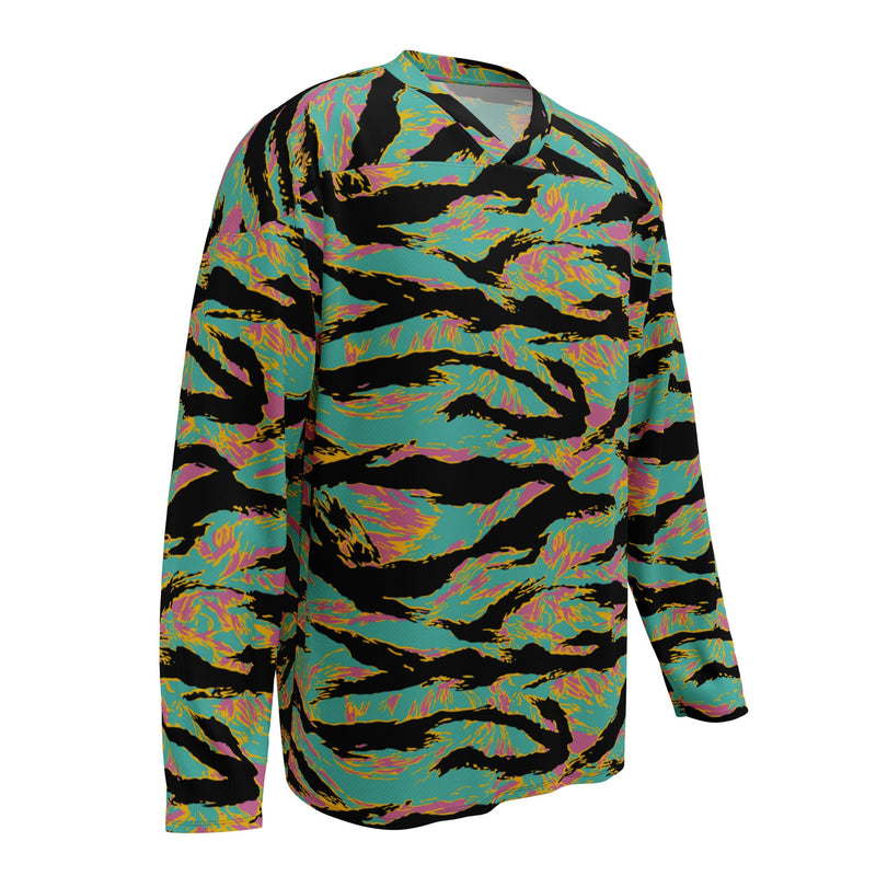 Tiger Stripe Miami Sunset CAMO Unisex Hockey Fan Jersey