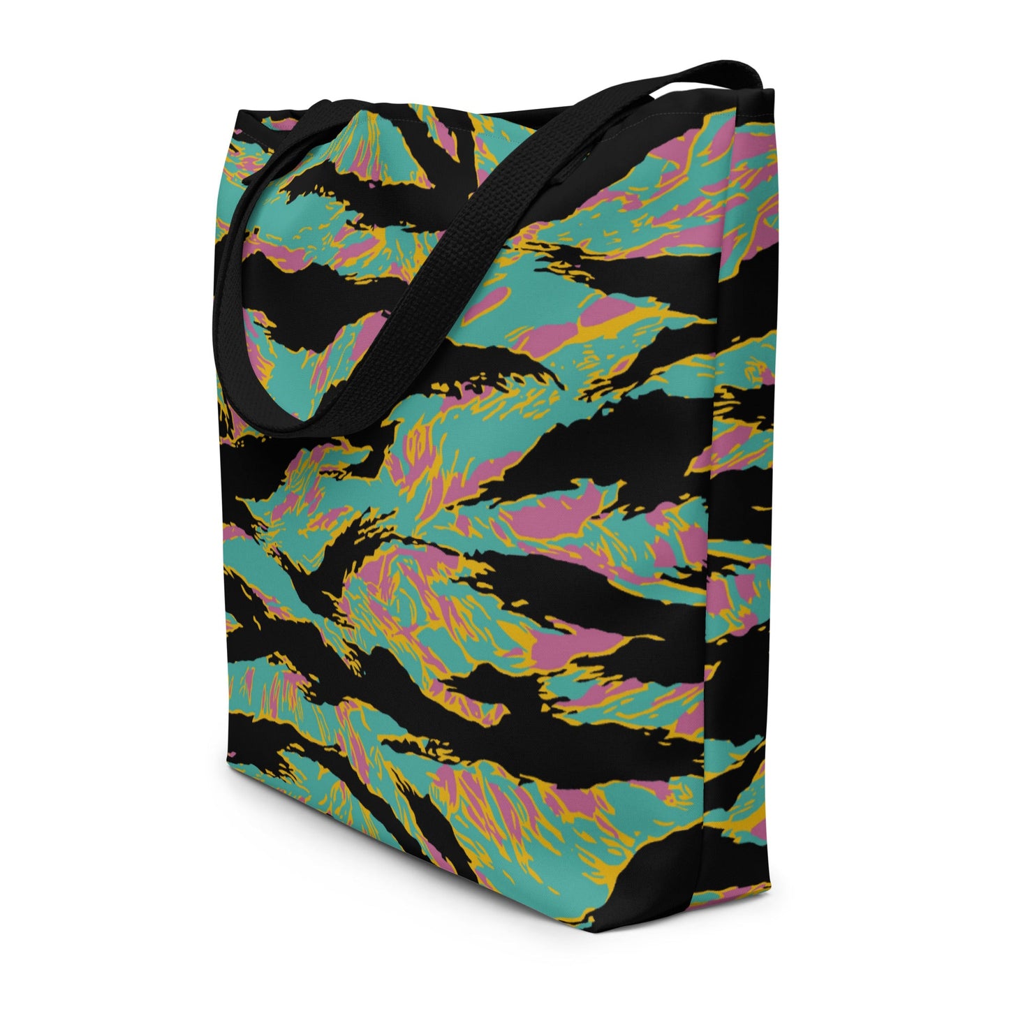 American Tiger Stripe Miami Sunset CAMO Large Tote Bag - Bags