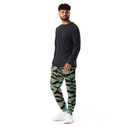 American Tiger Stripe Miami Sunset CAMO Mens Joggers