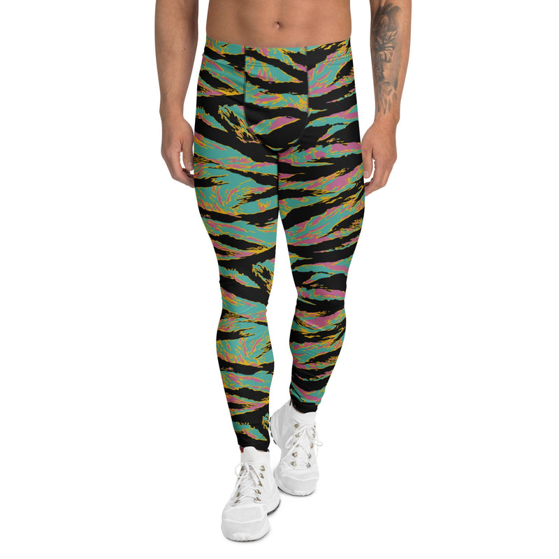 Tiger Stripe Miami Sunset CAMO Mens Leggings - XS - Men