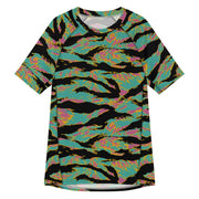 Tiger Stripe Miami Sunset CAMO Mens Short-Sleeve Rash Guard - 2XS - SS