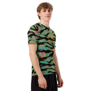 Tiger Stripe Miami Sunset CAMO Mens Short-Sleeve Rash Guard - SS