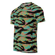 Tiger Stripe Miami Sunset CAMO Mens Short-Sleeve Rash Guard - SS
