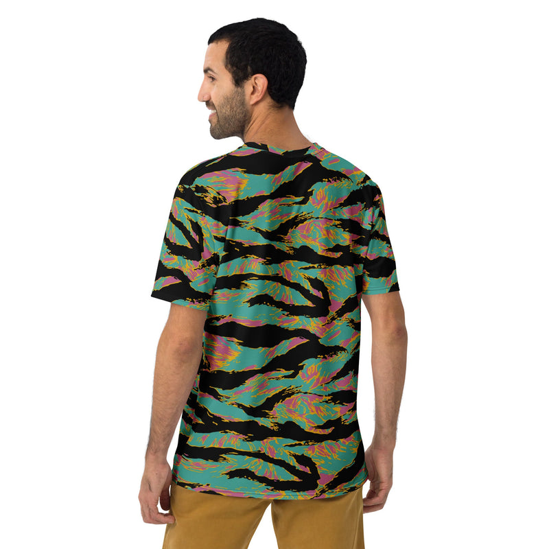 Tiger Stripe Miami Sunset CAMO Mens T-Shirt
