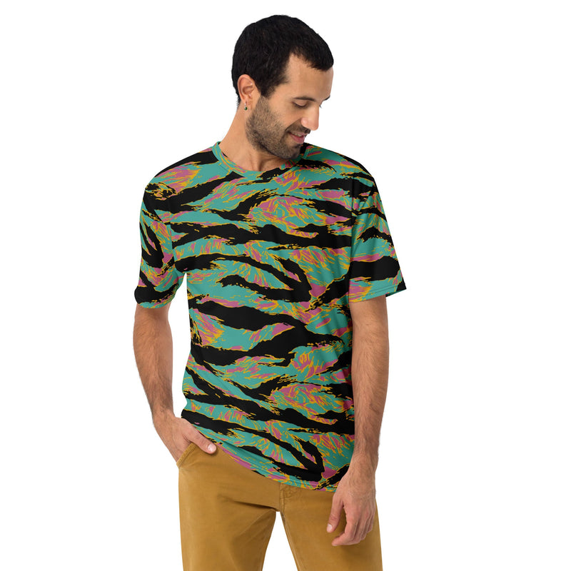 Tiger Stripe Miami Sunset CAMO Mens T-Shirt