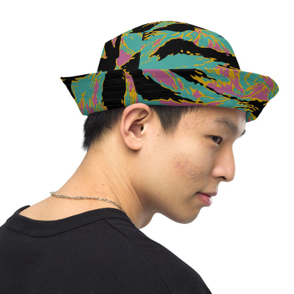 American Tiger Stripe Miami Sunset CAMO Reversible bucket hat - Bucket Hats
