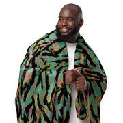 Tiger Stripe Miami Sunset CAMO Sherpa Blanket