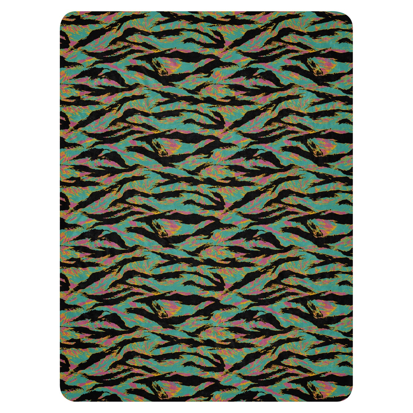 American Tiger Stripe Miami Sunset CAMO Sherpa blanket - Blankets