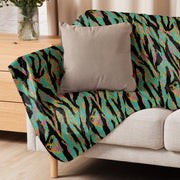 Tiger Stripe Miami Sunset CAMO Sherpa Blanket