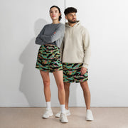 Tiger Stripe Miami Sunset CAMO Unisex Athletic Long Shorts