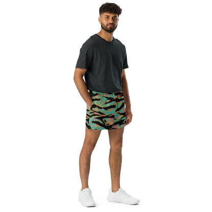 American Tiger Stripe Miami Sunset CAMO Unisex Athletic Shorts