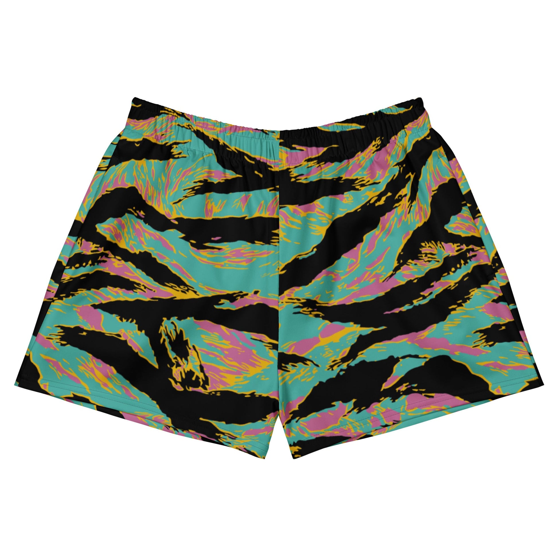 American Tiger Stripe Miami Sunset CAMO Unisex Athletic Shorts