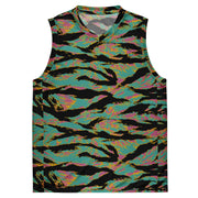 Tiger Stripe Miami Sunset CAMO Unisex Basketball Jersey