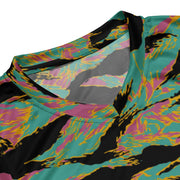 Tiger Stripe Miami Sunset CAMO Unisex Basketball Jersey