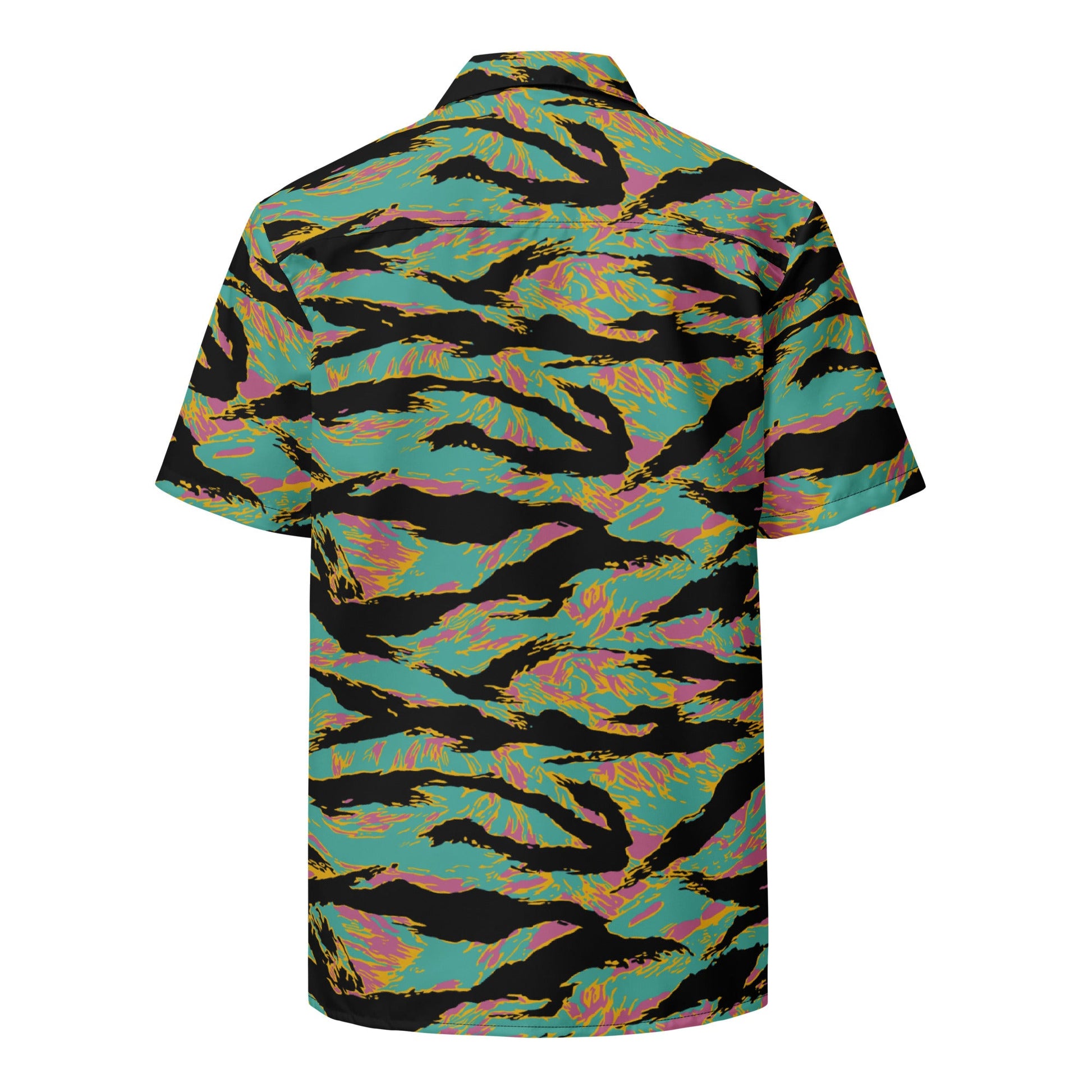 American Tiger Stripe Miami Sunset CAMO Unisex button shirt - Button Shirts