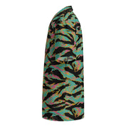 Tiger Stripe Miami Sunset CAMO Unisex Short-Sleeve Button Shirt