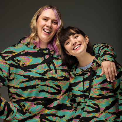 American Tiger Stripe Miami Sunset CAMO Unisex Hoodie - Hoodies