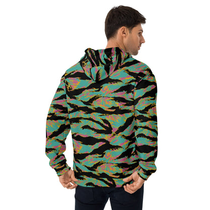 American Tiger Stripe Miami Sunset CAMO Unisex Hoodie - Hoodies