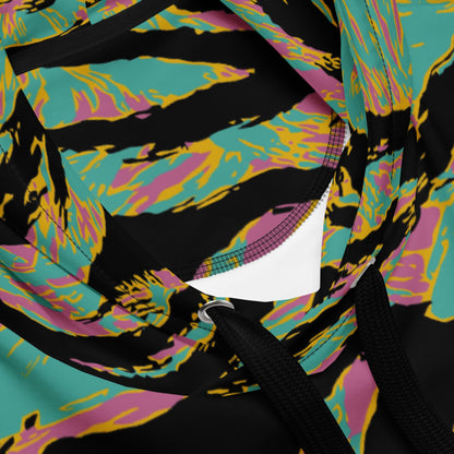 American Tiger Stripe Miami Sunset CAMO Unisex Hoodie - Hoodies