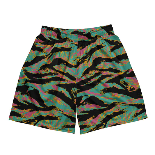 American Tiger Stripe Miami Sunset CAMO Unisex mesh shorts - 2XS - Mesh Shorts