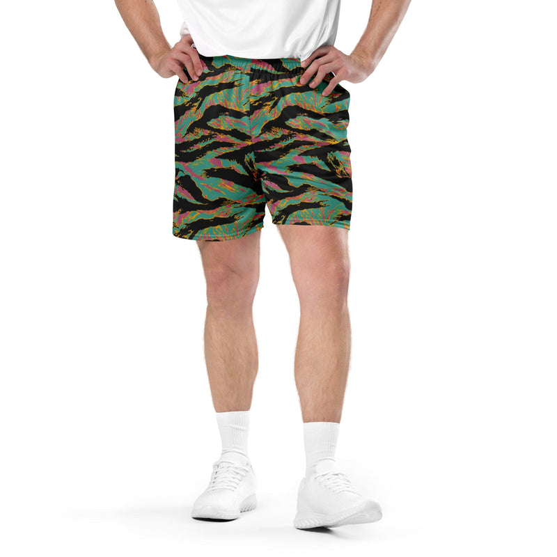 Tiger Stripe Miami Sunset CAMO Unisex Mesh Shorts