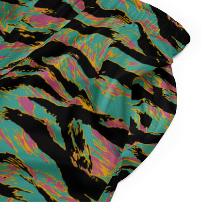American Tiger Stripe Miami Sunset CAMO Unisex mesh shorts - Mesh Shorts