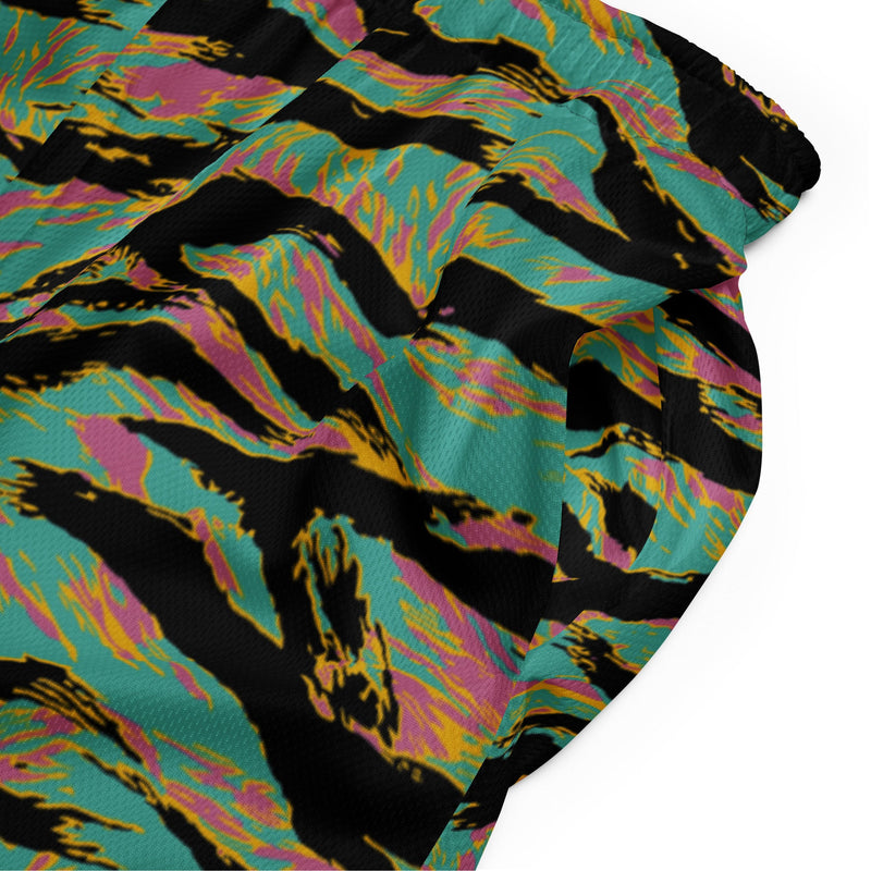 Tiger Stripe Miami Sunset CAMO Unisex Mesh Shorts