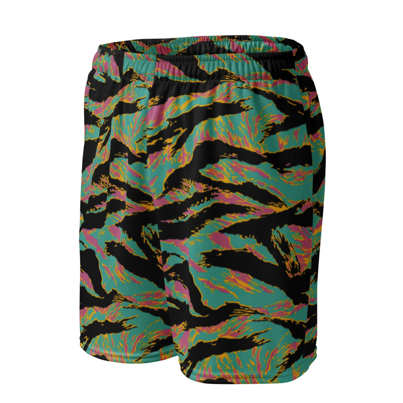 Tiger Stripe Miami Sunset CAMO Unisex Mesh Shorts