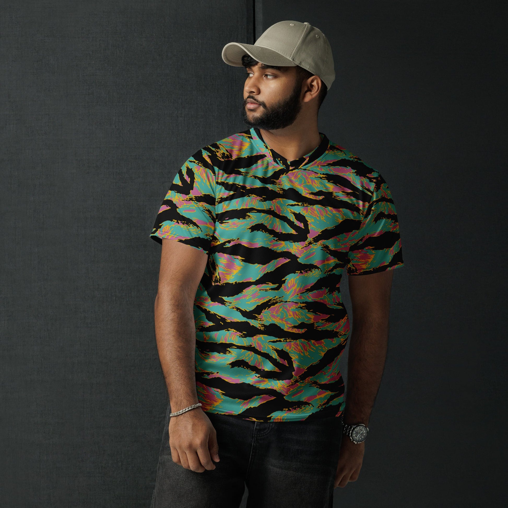 American Tiger Stripe Miami Sunset CAMO unisex sports jersey - Sports Jerseys