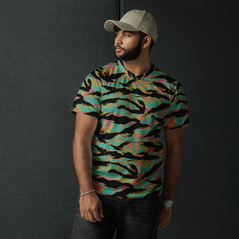 Tiger Stripe Miami Sunset CAMO Unisex Sports Jersey