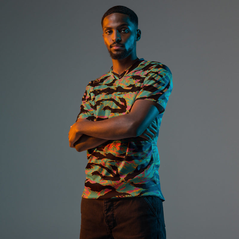 Tiger Stripe Miami Sunset CAMO Unisex Sports Jersey
