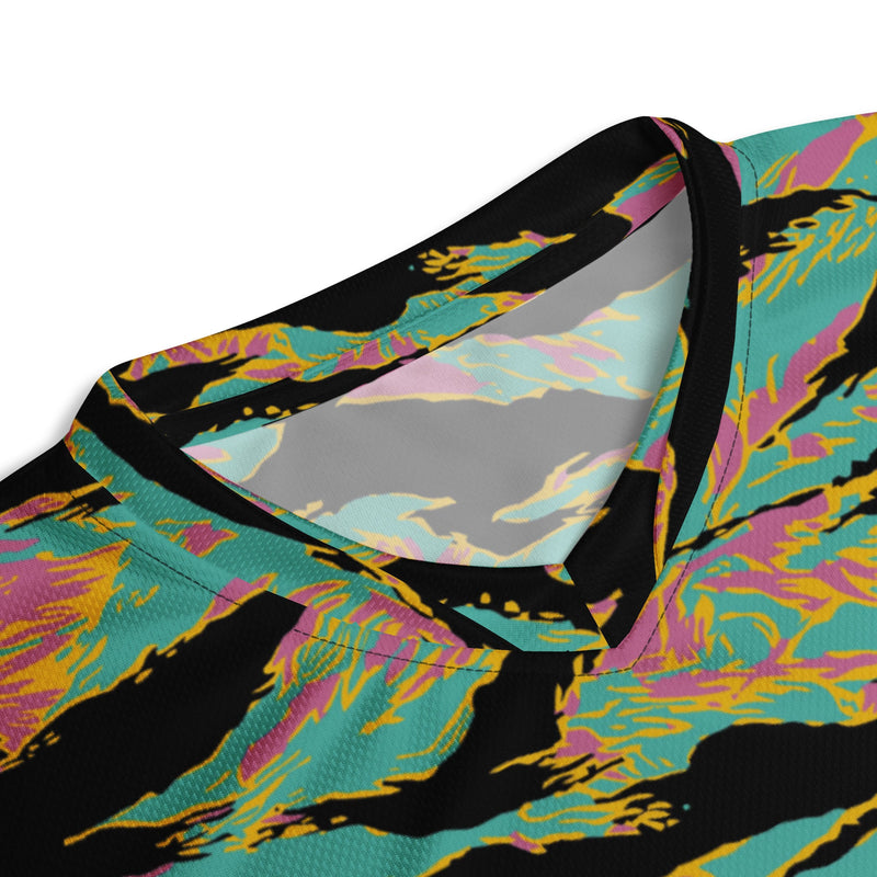 Tiger Stripe Miami Sunset CAMO Unisex Sports Jersey